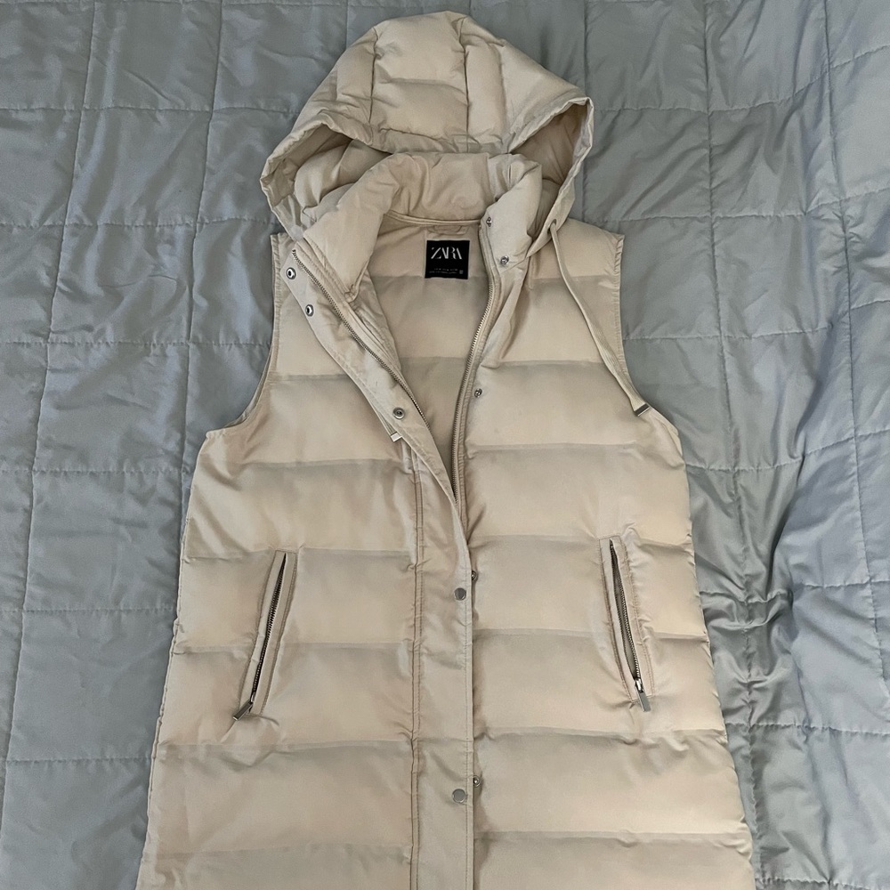 Padded Puffer Vest Coat with Hoodie (water repellent)